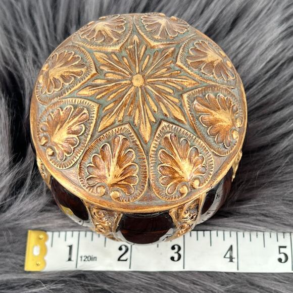Montefiori Amber Gold Decorative Orb Ball - Picture 5 of 6